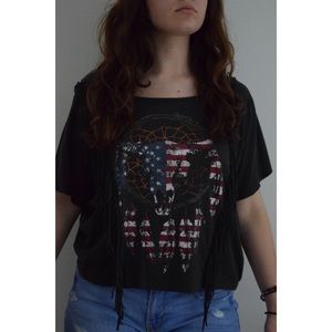 Western Frayed Dark Green Ralph Lauren Top